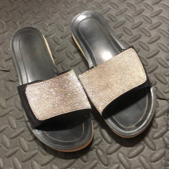 Madden girl Rhinestone adjustable slip on shoes poetik 8.5 euc - Picture 1 of 10